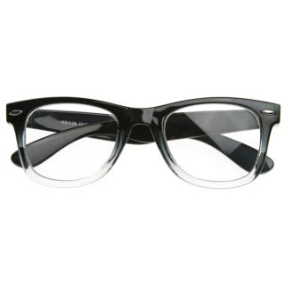 Two Tone Classic Jello Retro Clear Lens Glasses RXAble Frame 8536