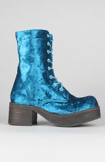 Jeffrey Campbell The Carlos Boot in Blue Velvet