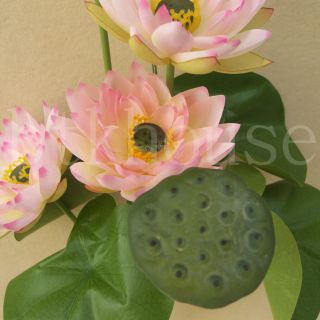  18 Lotus Bush Home Decor Artificial Silk Flowers Plants 90118B1 P224