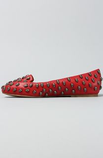 Jeffrey Campbell The Skulltini Shoe in Red and Pewter