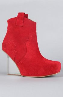 Jeffrey Campbell The Hilton Shoe in Red Suede