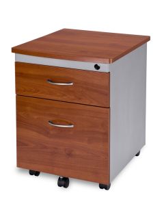  Cherry Wood 2 Drawers Home Office Mobile File Pedestal Cabinet