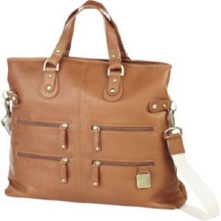Handbags Clava Leather Zip Tote/Shoulder Bag Vachetta Tan 