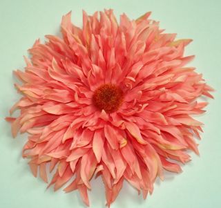 Pink African Gerbera Daisy Silk Flower Brooch Pin