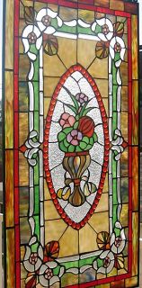 Beveled Boutique of Flowers Stained Glass Window Panel New in Box