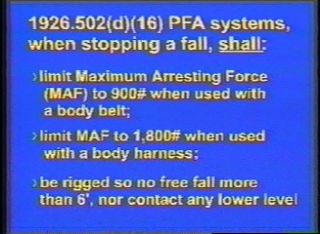 Personal Fall Safety Arrest System Explained OSHA DVD C493