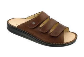 Finn Comfort Korfu Chestnut Brown Sandal Slide 37 US 6 New