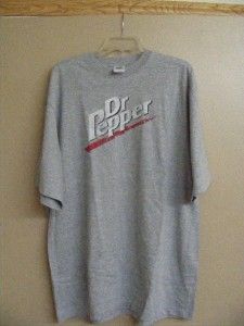 Dr Pepper Ash Grey Heavy Weight T Shirt Free USA Canada Shipping Brand
