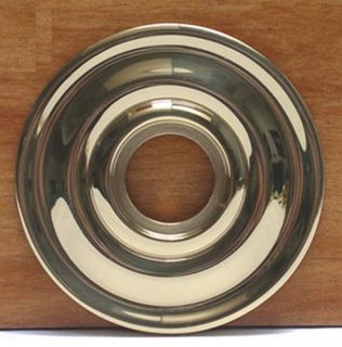 Polished Brass Beveled Fireplace Gas Valve Cover Escutcheon