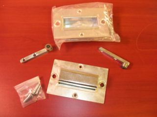 Two barn door hardware flush pull assemblies and stay rollers NEW