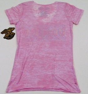 NWT UCLA BRUINS College Football Burnout T shirt Pink Distressed Style