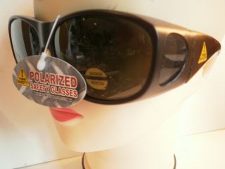  Lenses SAFETY Sunglasses UV400 Fits Over Prescription Glasses