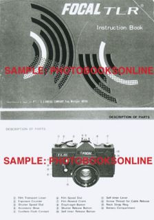 Focal TLR Camera Instruction Manual F K Mart by Petri