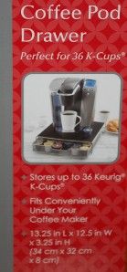 Keurig K Cup Pod Drawer Holder Stand for Coffee Maker Optional K Cups