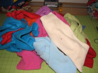 New Fleece Scraps Pieces Solid Many Colors 2 Bag 2 Yds