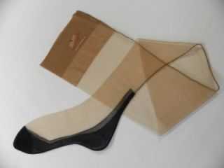  PR Fancy Seamed FF Black Foot Vintage Nylon Stockings 9 5 34