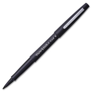 Paper Marker Flair Pen Felt Tip Black Barrel Black Ink