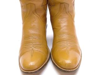 Vtg Womens RIOS of Mercedes Brown Leather Cowboy Western Boots Size 6