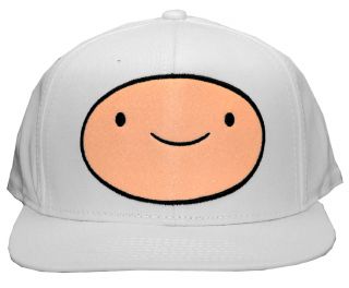  Time Finn Face Cartoon Adult Adjustable Flat Bill Hat Cap