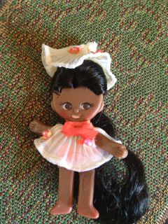 Flatsy Doll Cute African American Vintage Flatsy Doll