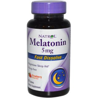  Melatonin 5mg Fast Dissolve 90 tablets Sleep Aid Strawberry Flavor