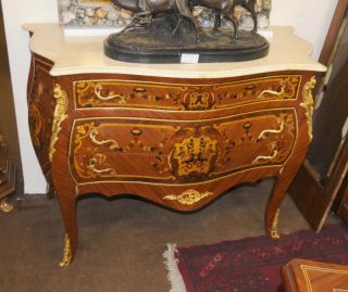 Louis XV Bombe Chest Drawers Commode Furniture Inlay