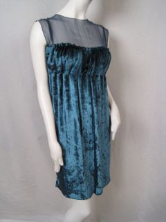 1750 Alberta FERRETTI Dress Silk Velvet 44 8 M 0006FD
