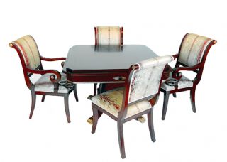 game table and four chairs set enjoy this deep rich rosewood mahjong