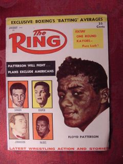 RARE Ring January 1959 Boxing Magazine Floyd Patterson