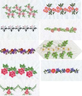 Floral Endless Borders 2 Machine Embroidery Designs