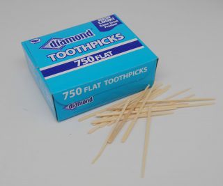 Flat Toothpicks 750 Wooden Toothpicks Diamond Brand Wood Toothpicks