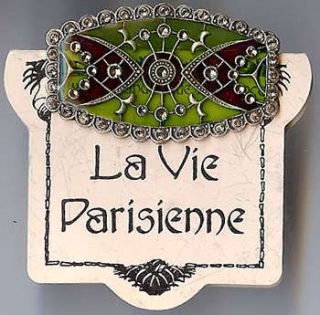 Catherine Popesco France Crystal Enamel Pin on Card