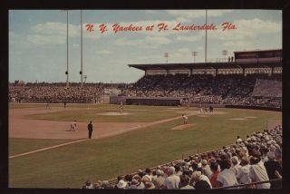 1960s New York Yankees Fort Lauderdale Spring Training Postcard EXMT