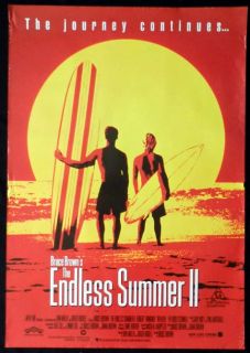 ENDLESS SUMMER II 94 Rare Original SURFING One sheet Movie poster
