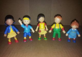 RARE Lot Caillou Rosie Leo Clemintine Sarah Poseable Figurines