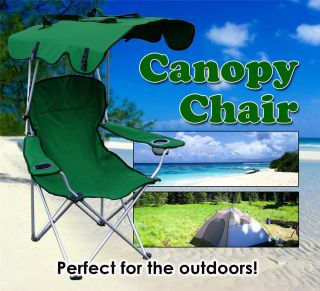 Folding Canopy Chair Beach Camping Chair XL Outdoor Camp Chairs Green