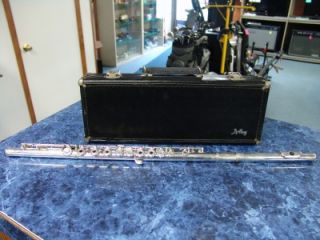 Artley 9 0 Solid Sterling Silver Open Hole Flute & Case (Rare)
