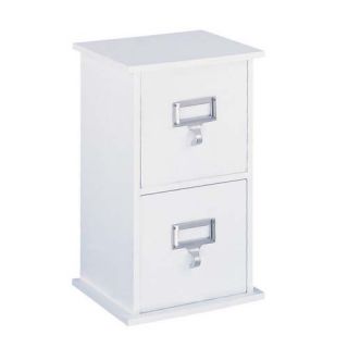 OIA White Two Drawer Cd Organizer Filing Cabinet