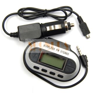 car wireless fm audio transmitter for mp3 mp4 ipod mobile