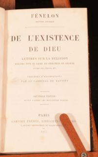 1877 de LExistence de Dieu Fenelon Letters on Religion