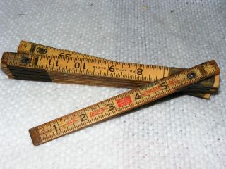  Lufkin Red End Extention Rule Folding Ruler Great Condition