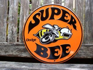 Dodge Super Bee Emblem Logo Vintage Look Man Cave Sign Metal Home
