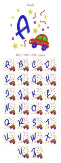 New Car Monogram Fonts Machine Embroidery Designs F66