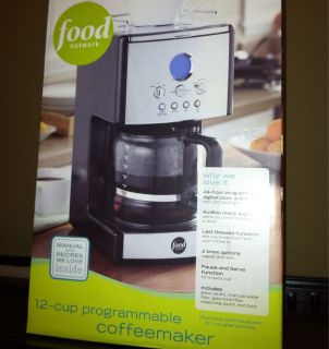 Food Network Coffeemaker 12 Cup Programmable New