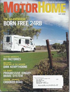  Magazine May 2008 Free First Class Mail Tour RV Factories