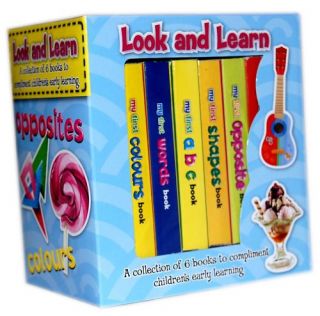  My First Look Learn 6 Board Books Collection Set New
