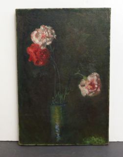Joseph E Enneking Oil Painting Impressionist Flowers Vase 1906 MA
