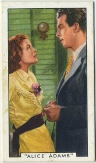 KATHARINE HEPBURN + FRED MacMURRAY 1936 Gallaher Tobacco Card   Alice