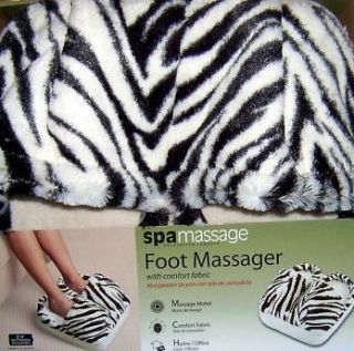 Spa Vibrating Foot Massager in Animal Zebra Print
