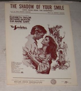1965 The Shadow of Your Smile Soundtrack Sheet Music